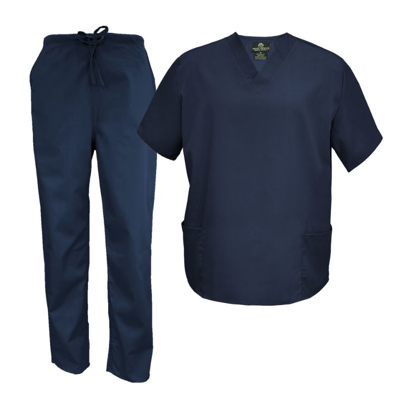 1010 - BP101 - UNISEX SIX POCKET SOLID SCRUB SET