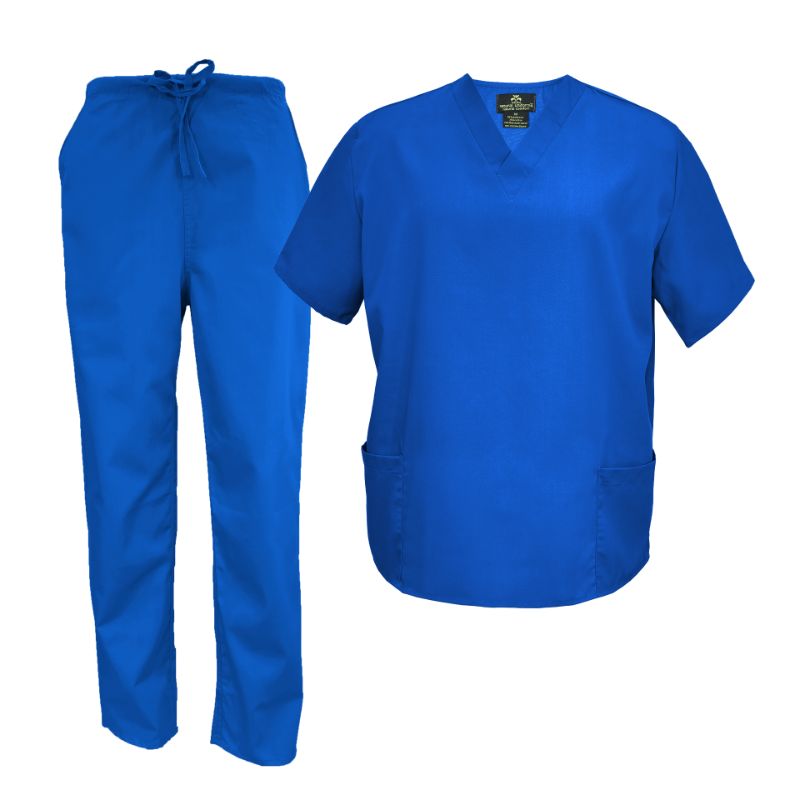 1010 - BP101 - UNISEX SIX POCKET SOLID SCRUB SET