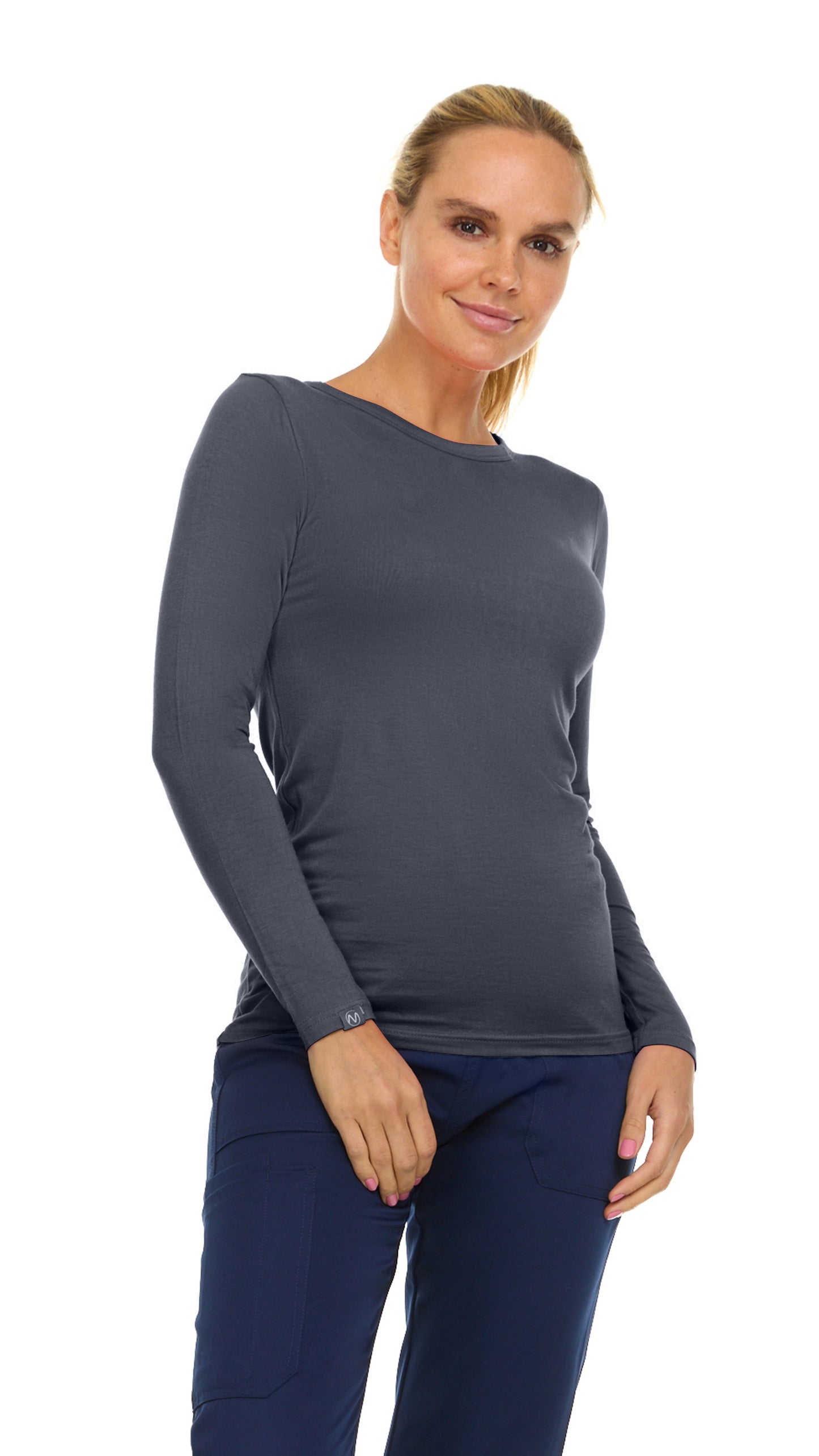 1026 Medichic Women's Long Sleeve Underscrub Knit Tee