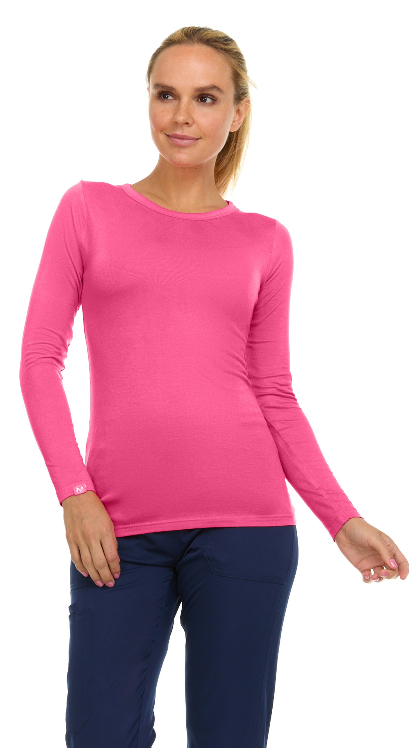 1026 Medichic Women's Long Sleeve Underscrub Knit Tee