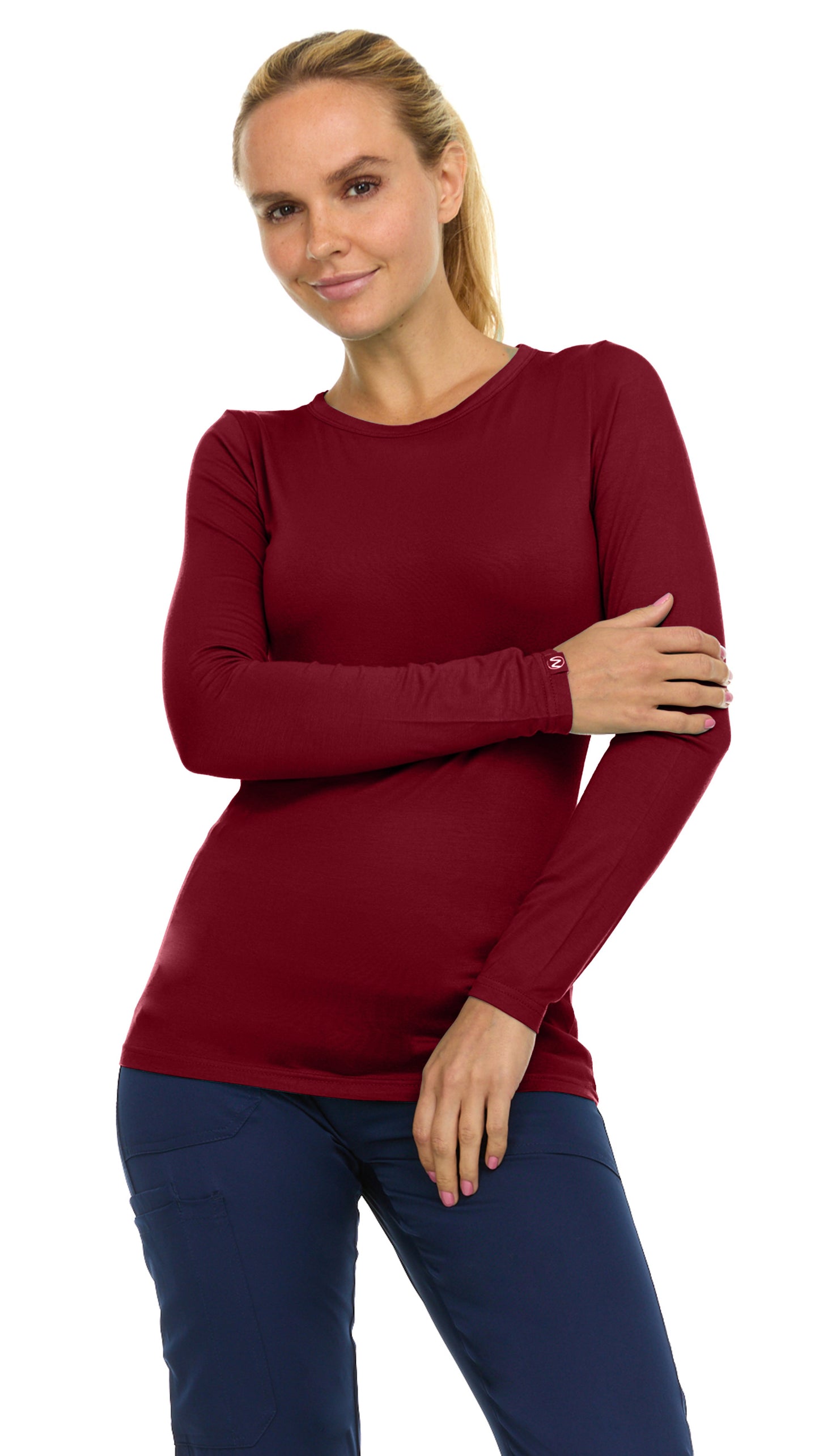 1026 Medichic Women's Long Sleeve Underscrub Knit Tee