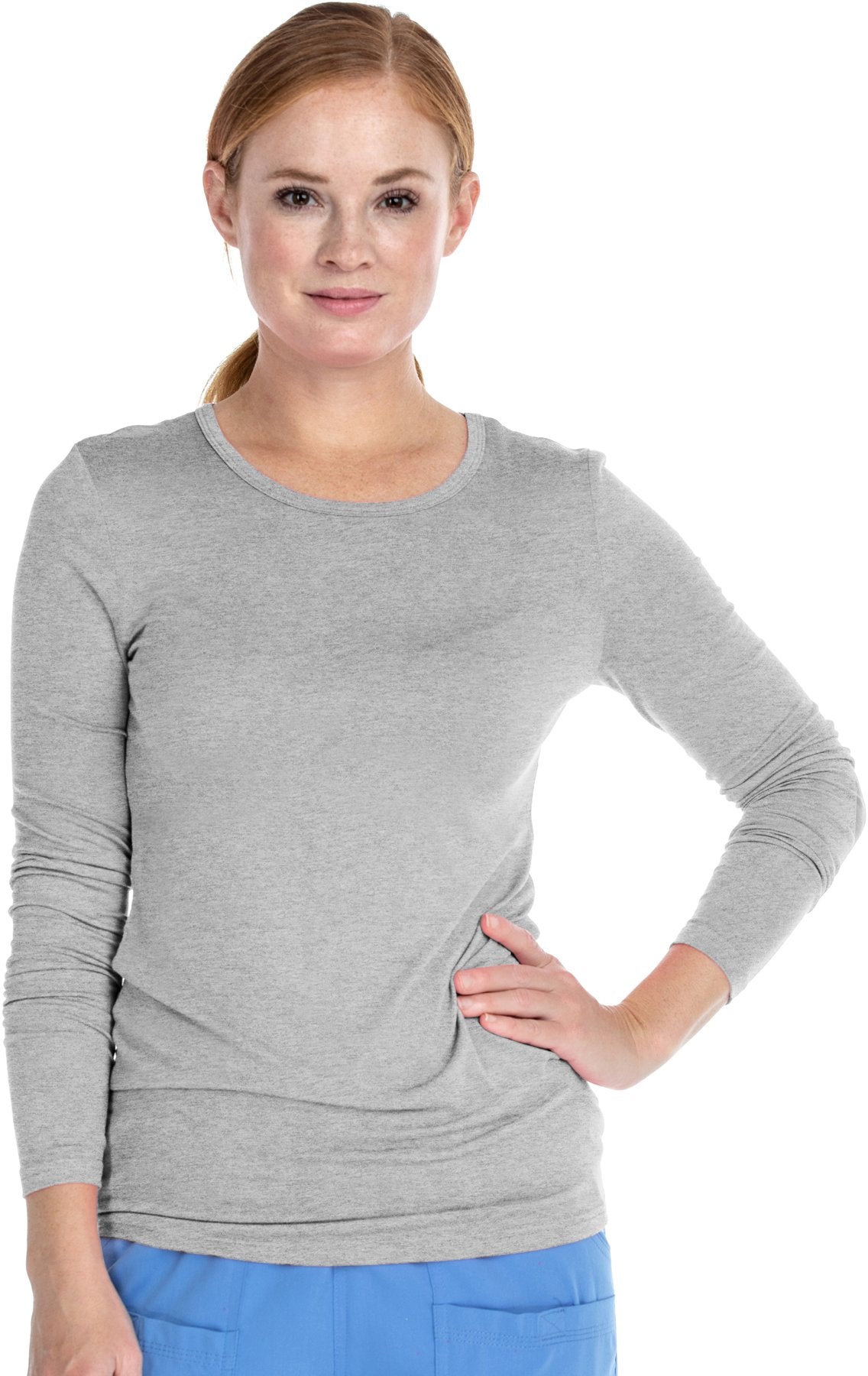1026 Medichic Women's Long Sleeve Underscrub Knit Tee