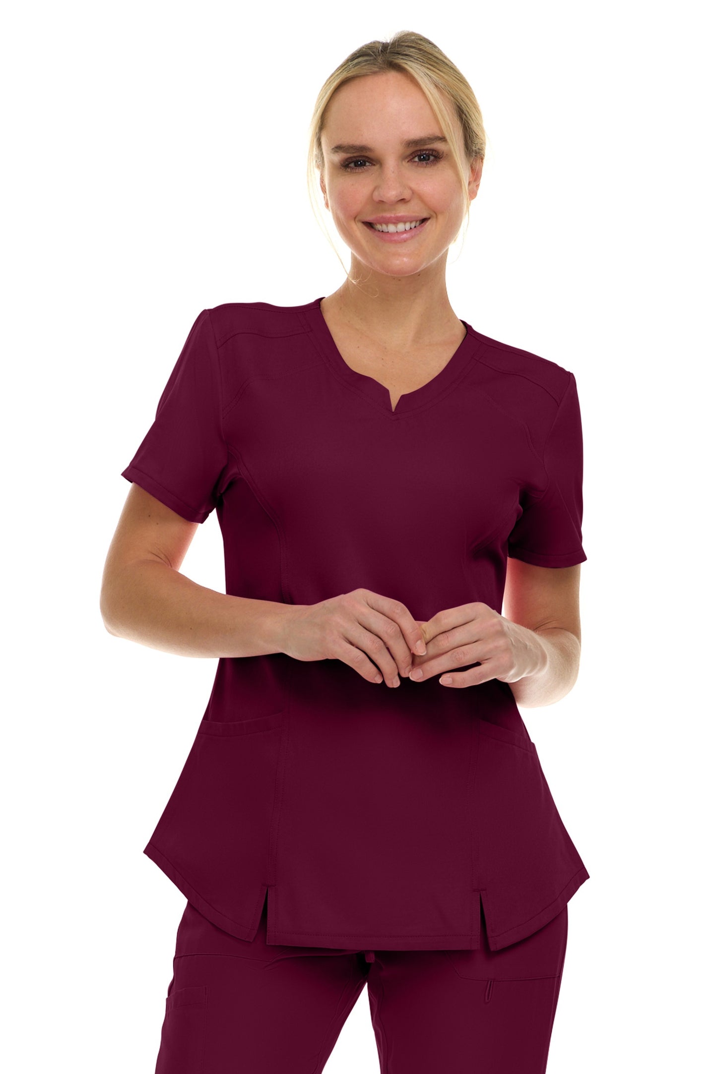 4137 - Holly - Two Pocket V-Neck Top