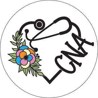 CU-430 CNA Stethoscope Heart - Cutieful Button Cap Badge Reel