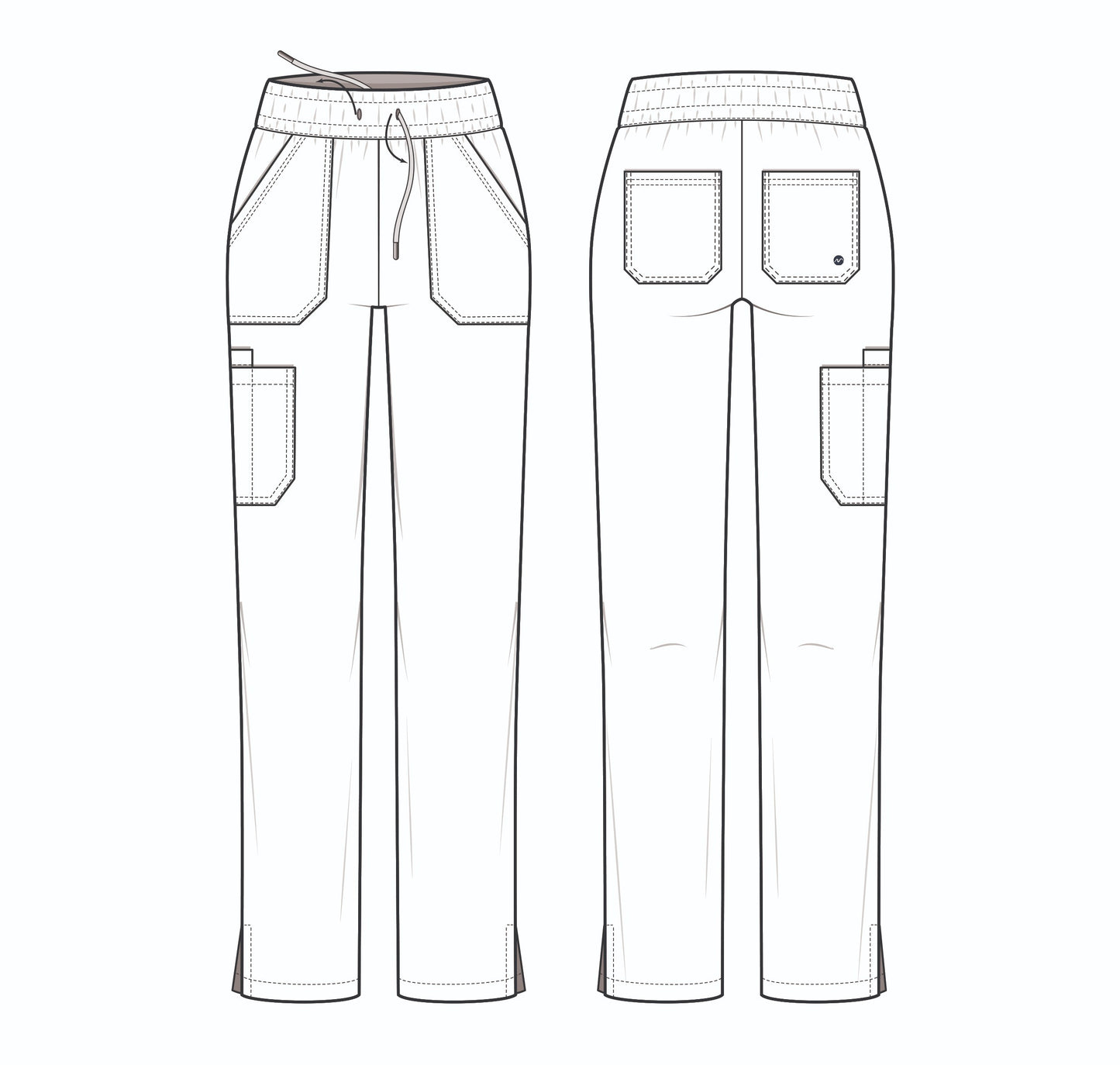 1126 - Elastic Straight Leg Scrub Pant