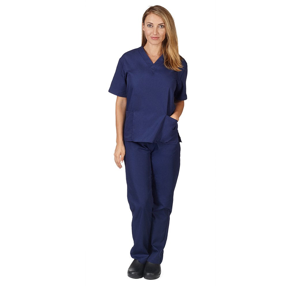 1010 - BP101 - UNISEX SIX POCKET SOLID SCRUB SET