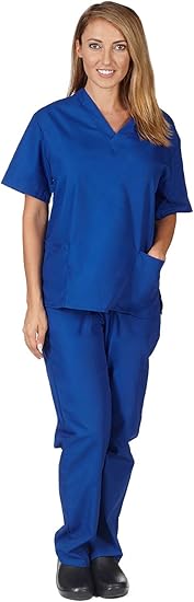 1010 - BP101 - UNISEX SIX POCKET SOLID SCRUB SET