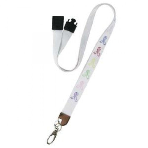 01904 Think Medical Multi-Ribbon Cancer Awareness Lanyard