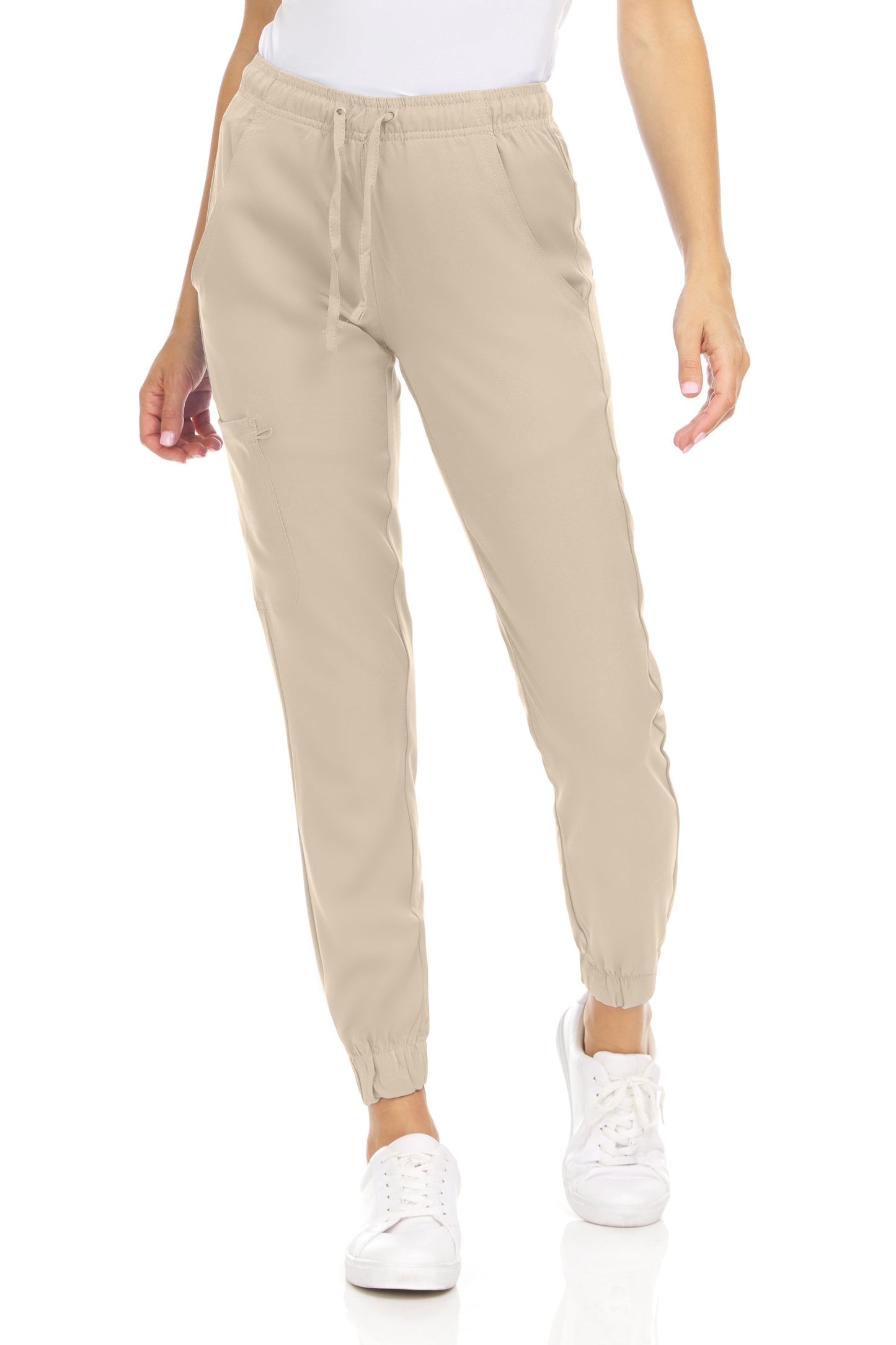 1403 Leah - Medichic Elastic Waist Cargo Jogger Pant