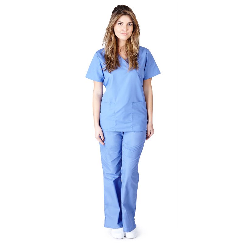 3030- MM001 - WOMEN'S MOCK WRAP SCRUB SET