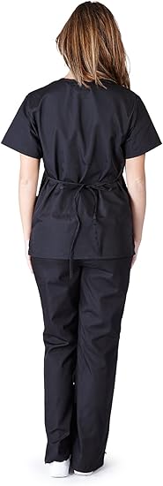 3030- MM001 - WOMEN'S MOCK WRAP SCRUB SET