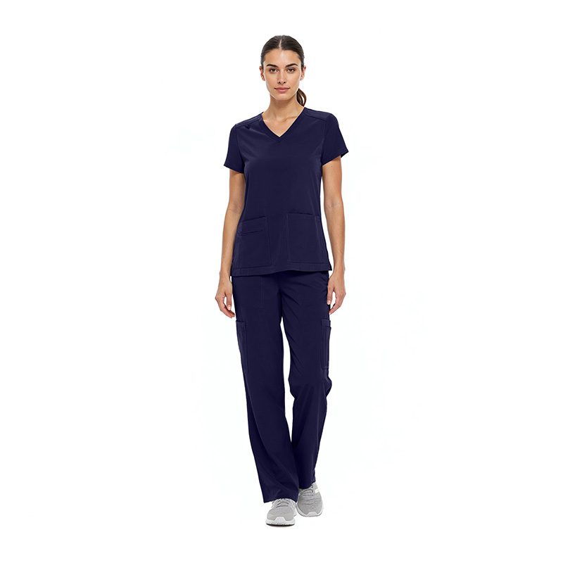8400 WOMEN'S COOL STRETCH V-NECK TOP AND CARGO PANT SET