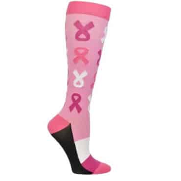 94049 Think Medical Pro Cure Pink Ribbon Fashion Compression Sock