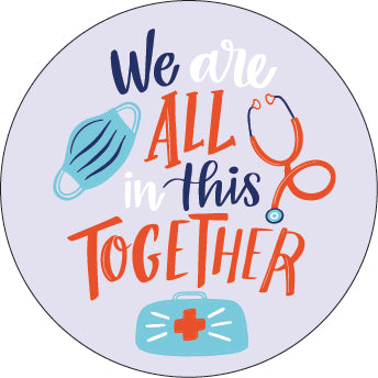 CU-411 All In This Together - Cutieful Button Cap Badge Reel