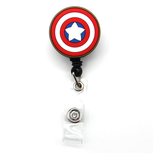 CU-514 Captain Shield - Cutieful Rubber Retractable Badge Reels