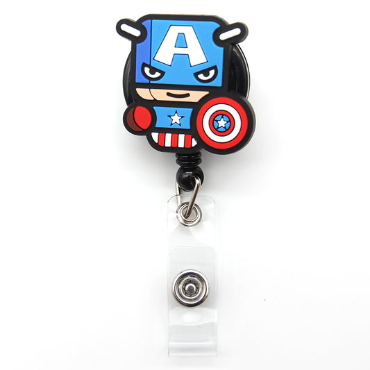 CU-501 Captain America - Cutieful Rubber Retractable Badge Reels