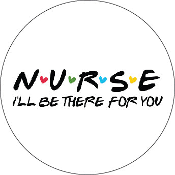 CU-424 Friends Nurse - Cutieful Button Cap Badge Reel