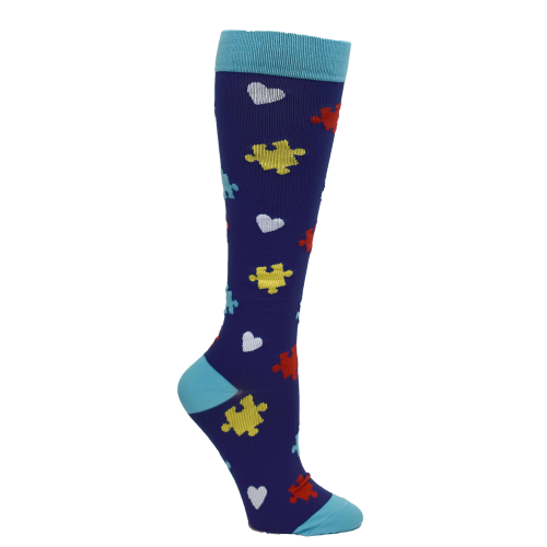 94763 Think Medical Premium Autism Awareness Fashion Compression Sock