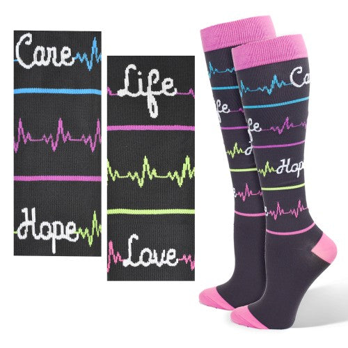94762 Premium Heal Script Fashion Compression Sock
