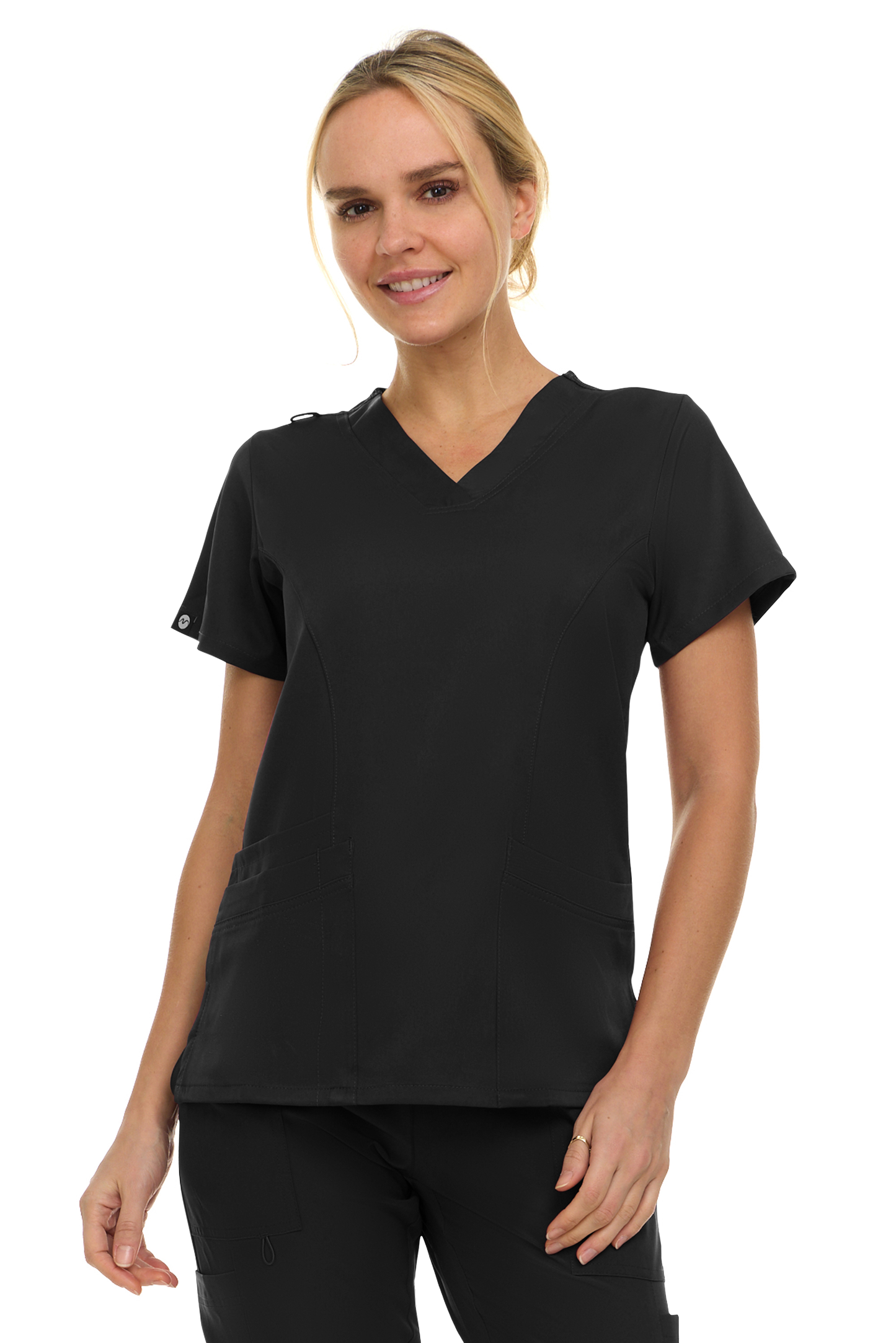 4121 - Eleanor - V-Neck Solid Scrub Top