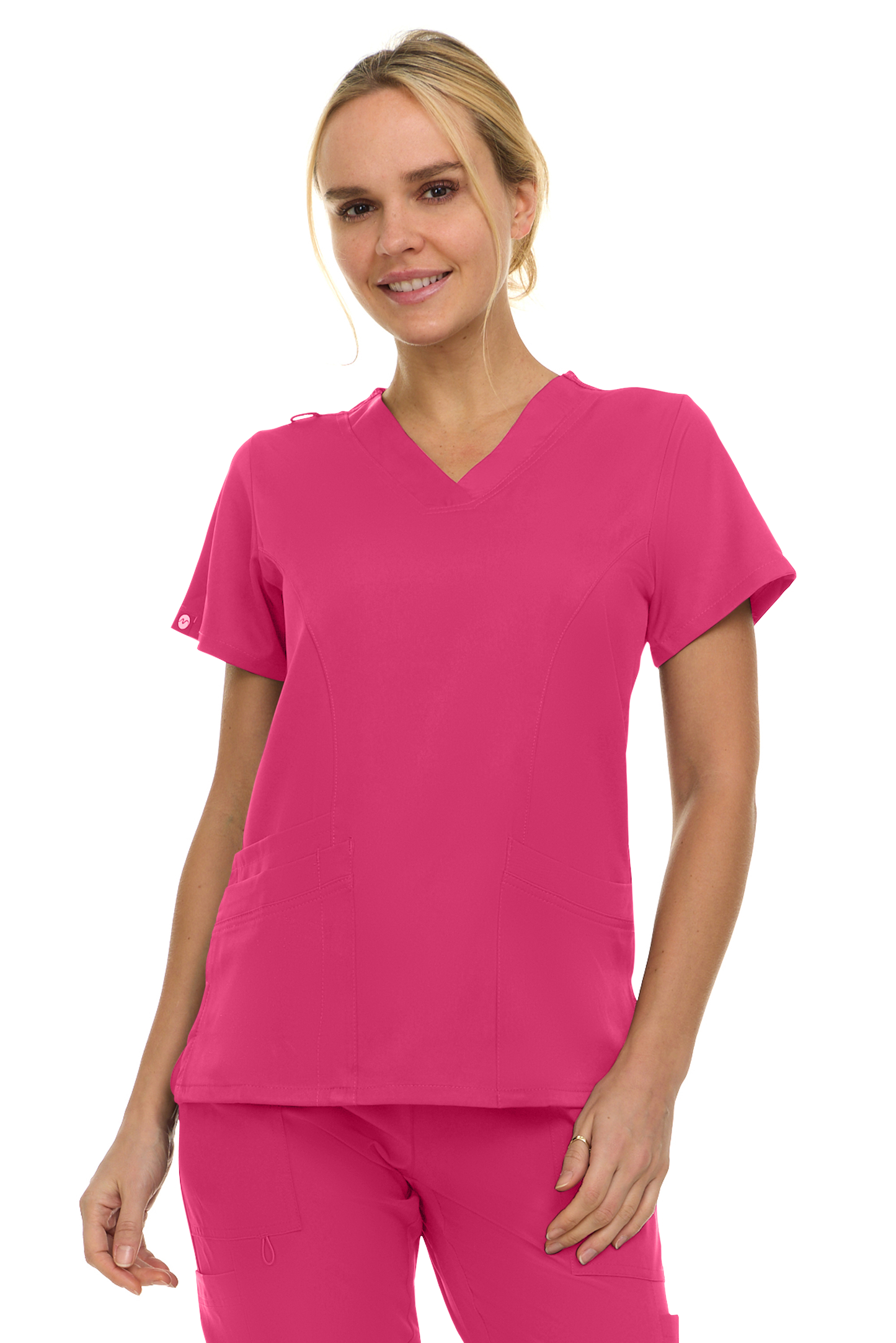 4121 - Eleanor - V-Neck Solid Scrub Top