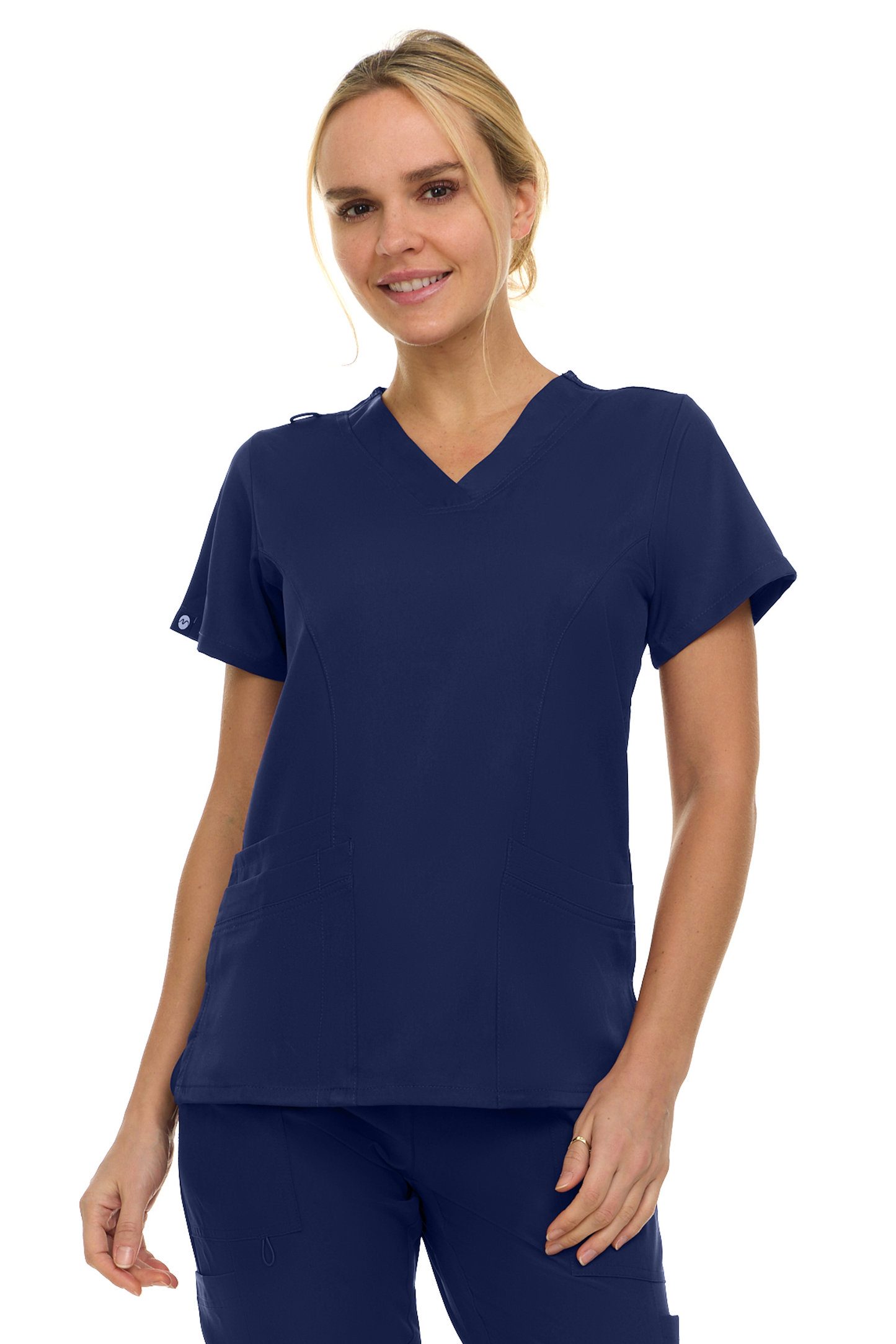 4121 - Eleanor - V-Neck Solid Scrub Top